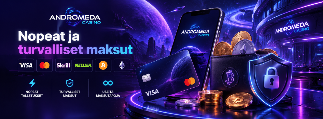 Rahansiirrot turvallisesti Andromeda Casinolla